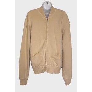 RRL Double RL Ralph Lauren VTG Distressed Cotton Crew Bomber Jacket Yellow Men M